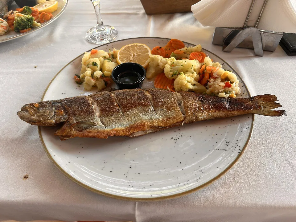 Fresh grilled river fish — a speciality of Silver Lake restaurants